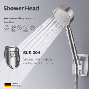 SUS304 Stainless Steel Shower Head Water Saving Shower Head Increases Pressure Shower Set Handheld Shower Head Bathroom Shower