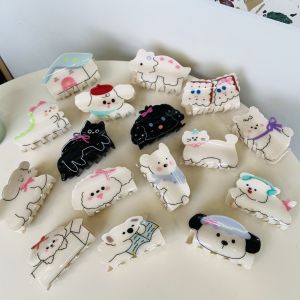 YOUTH HOME Sweet Cartoon Animal Shark Clip Waterproof Korean Style Women Hair Accessories Funny Elephant Acrylic Hair Claw Girls