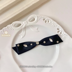 Kẹp tóc nữ Eleanor Accessories hình nơ kẹp tóc mái đính đá phụ kiện tóc 8815