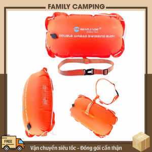 Phao bơi túi khí đôi có quai đeo hông và tay cầm chống mài mòn và dễ thổi an toàn khi bơi nội đi biển...