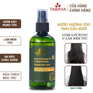 Chai Xịt Dưỡng Tóc Tinh Dầu Vỏ Bưởi Phục Hồi Hư Tổn Giảm Gãy Rụng Và Mọc Tóc Nhanh Pomelo TABAHA 120ml