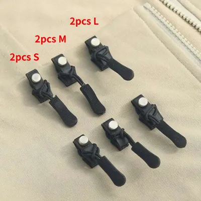 Paket Penarik Risleting Pengganti Zipper 2pc S 2pc M 2pc L Pengganti Penarik Risleting 6pcs