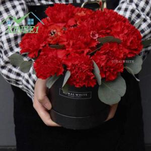 XZ✨✨✨ Mini hoa hộp xách tay Vòng Rose Bouquet Bucket hộp tiệc cưới Bảng trang trí DIY quà tặng bao bì Ngày Valentine