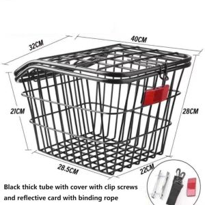 BESTITIT Dễ dàng cài đặt Giỏ hàng lớn Phổ quát  loại Giỏ đựng đồ phía sau dung tích lớn Chất lượng cao Có thể điều chỉnh Túi đựng đồ bền chắc cố định Phụ Kiện Xe Đạp Điện