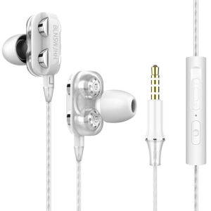 Earphone Berkabel 35 mm 4D HiFi Bass Speaker Ganda Pengurangan Kebisingan Headset Berkabel