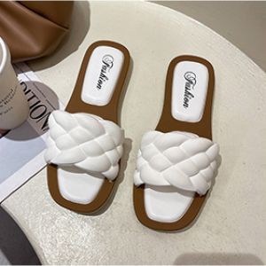 OKAIDO Sandal Flat Slides Selop Wanita Cewek Model Kepang Fashion Korea Style Lembut Nyaman Kekinian