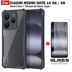 2in1 Xiaomi Redmi Note 14 4G 5G Shockproof Fusion Armor Free Anti Gores Layar Clear Premium