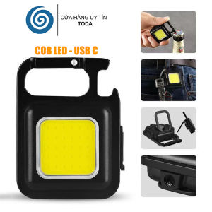 Đèn Led Mini Móc Khóa Đèn Cầm Tay Nhỏ Siêu Sáng đa chức năng có pin sạc USB C chống nước có nam châm từ tính