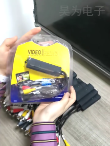 USB 2.0 Video Capture Acquisition Adapter for Easily Connection of Analog Device to PC Enhancing Clarities