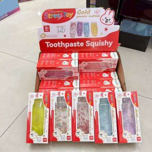 GYYT Fruit Filled Maltose Toothpaste Shapeable Soft Elastic Toothpaste Squishy Toy Novelty Pinch Sensory Fidget Ball Party Favors
