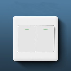 GOLFDIN with Fluorescent Indicator Light Wall Switches Home Accessories 1Way Button On / Off Push Buttons  Durable Wall Light Switch Panel