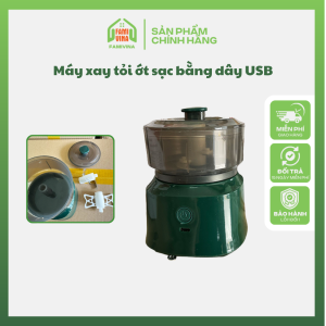 Máy xay tỏi ớt mini mẫu mới sạc bằng dây USB - Máy xay đa năng 350ml 3 lưỡi dao inox dể dàng sử dụng (BH 1 đổi 1)