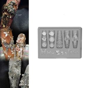 Creative Nail Art Silicone Mould for Easy Pattern and Designs Creation Soft Materials Fit Various Nail Shapes and Length