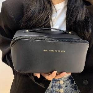 Muji Large Capacity Cosmetic Bag Female Portable  New High-End Travel Waterproof Skin Care Products Personal Hygiene Bag