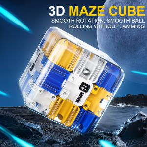 3D Maze Cube Puzzle Ball Brain Teaser Fidget Toy ABS Spatial Training Kids Gift Sulit