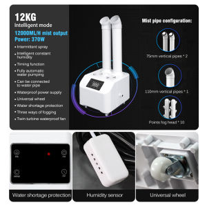 Humidifier Green house เครื่องทำชื้น ต้นไม้ เครื่องเพิ่มความชื้นอัจฉริยะ 20KG ทำงานระบบ atomization สำหรับ ต้นไม้ในร่ม