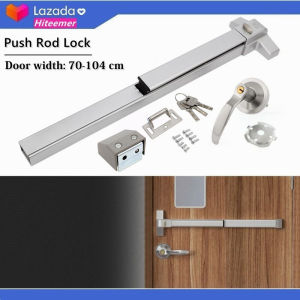Smart Door Lock Push Bar Panic Exit Device with Exterior Lever Emergency Lock Stainless Steel Commercial Door Push Bar Emergency Panic Exit Bar Handle Door Hardware