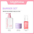 Glad2Glow Skincare Set 3pcs Set Milk Cleanser + Serum + Moisturizer Serum Wajah Pelembab Wajah Face Wash. 