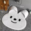 Silicone Anti-Slip Bath Mat with Bionic Suction Cups Non-Slip Shower Mat Bunny Desig Bathroom Floor Mat Massa. 