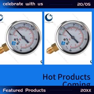 Glycerine Filled Pressure Vacuum Gauge 68mm 1/4 BSPT Bottom Compound Metal -10 to -150 InHg/PSI
