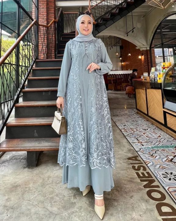 Long dress 2025 brokat modern