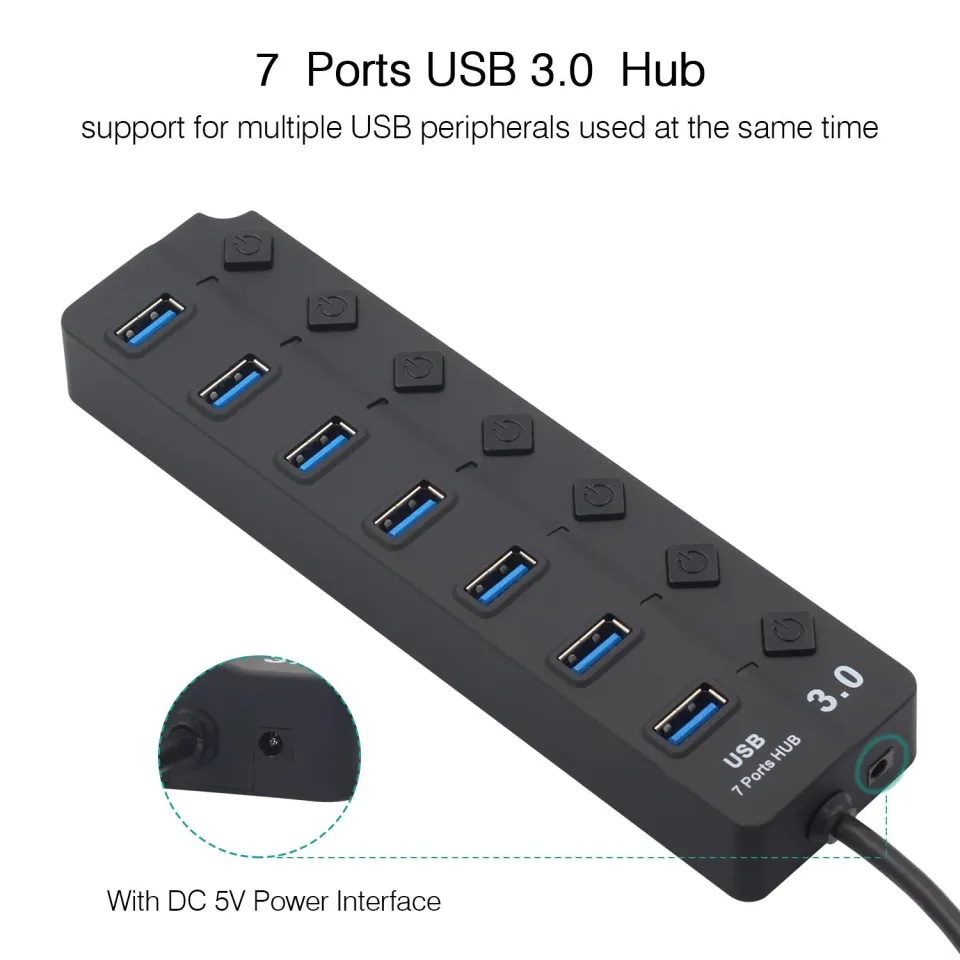 7 usb port deals hub