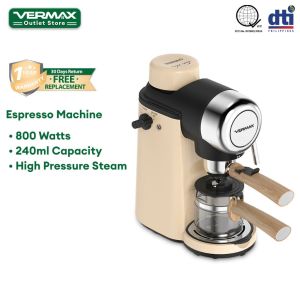 Vermax Espresso Coffee Machine Maker Machine Potable Coffee Maker Coffee Grinder Milk Foamer for home