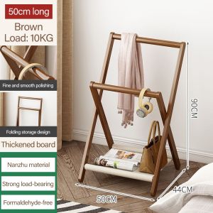 Solid Wood Clothes Hanger Simple Storage Rack
