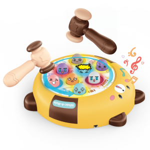 Push Pop it Game Electronic Whack A Mole Game Toy Console Pop it Game Handheld Console Interactive Toy Quick Press Bubble Game Machine Toy with Music Light for Family Bonding Educational Toy