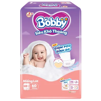 Tã Dán Sơ Sinh Bobby Siêu Thấm Khô Thoáng Date Mới Nhất NB70+4 / S80+2 / M46 / M76 - Thanh Ngân Shop