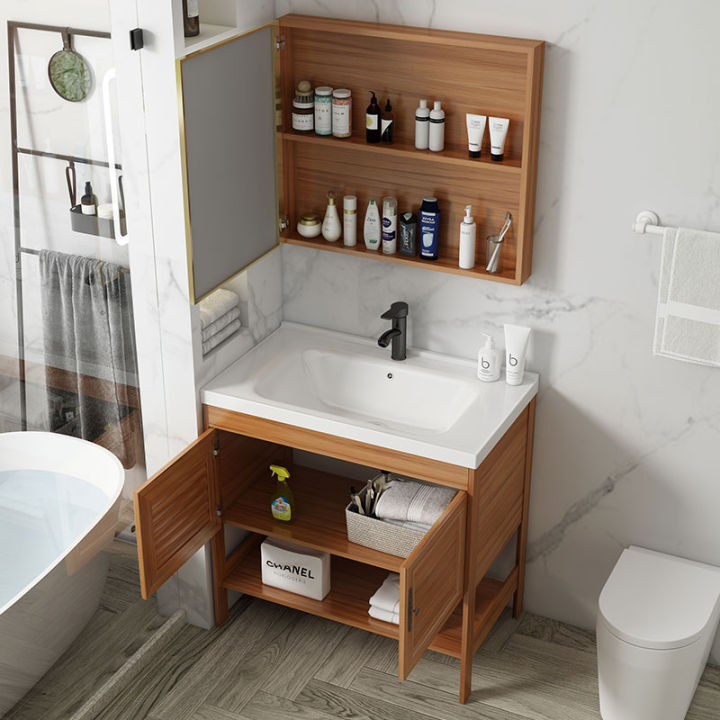 Floorstanding washbasin combination space aluminium bathroom