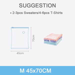No-Pumping Vacuum Compression Bag For Travel Home Clothes Finishing Packing Organizer No Pump Needed