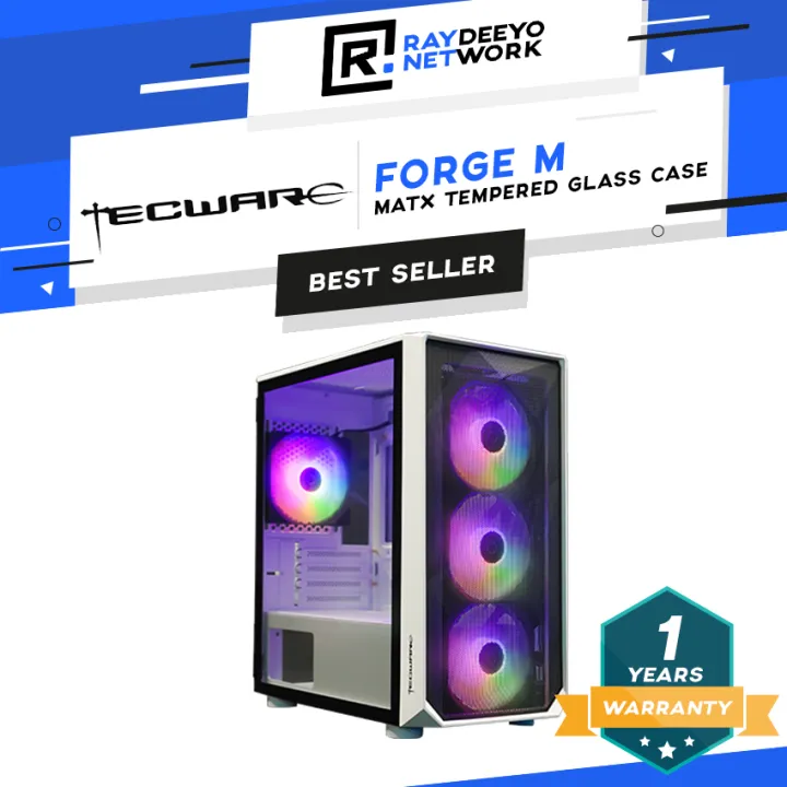 Tecware FORGE M TG (Stealth Black/ARGB Edition/ARGB with OMNI LED Strip) Tempered Glass Gaming Case [Matx, Mini-ITX]