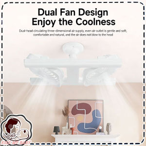 E27 Ceiling Fan with Led Light Remote Control White for Kitchen Bedroom Dining Room Patio