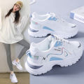Amoyy Womens New Trendy Leather Surface Thick Bottom Increase High Running Casual Old Daddy Shoes Sneakers. 