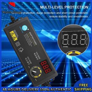 Vktech 3-36V 60W Power Adapter Adjustable Voltage with Digital Display US Plug for Electronics and DIY Projects