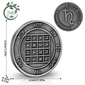 CASAÉ New Solomon Seal Saturn Coin Amulet Metal Commemorative Ritual Meditation Vintage Coin