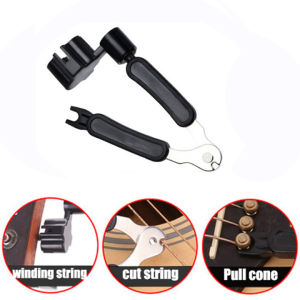 3 IN 1 Multifunctional Guitar Tool Guitar String Winder Clippers Bridge Pin Puller Peg Winder for Guitars Instrument