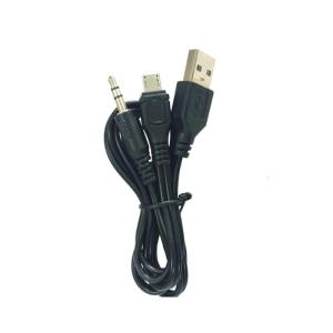 Microusb 5pin đến 3.5mm và cáp âm thanh âm thanh nổi USB với hỗ trợ sạc đồng thời