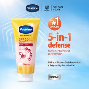 Vaseline SPF 50+ PA++++ Daily Protection & Brightening Serum Lotion 300ml - For 50x Skin Protection