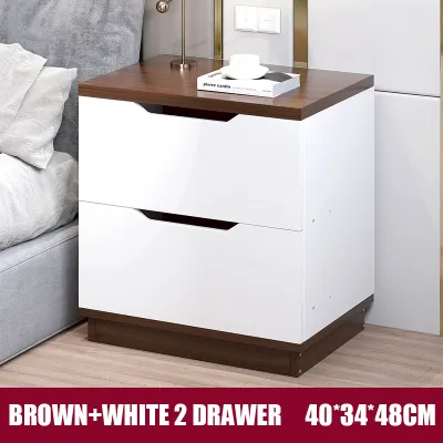 Magic Home Bedside table with drawers wood 32cm 2-layers mordern design simple Storage cabinet bedroom Hotel rooms Rented house Small bedside cabinet