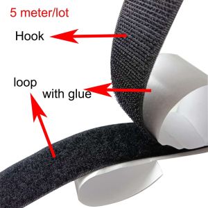 5M Strong Self Adhesive velcro Hook and Loop Fastener Tape Nylon Sticker Velcros with Glue