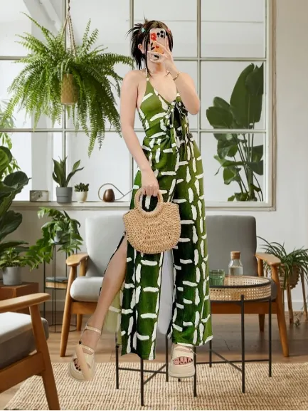 Women Trends new big checkered jumpsuit romper elegant design sexy