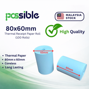 (1 Roll) Thermal Paper Receipt Roll Pos Kertas Resit Cash Register 80mm/57mm All Size Available