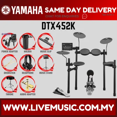 Yamaha DTX452K 5-Piece Electronic Drum Set Kit with Amplifier and Accessories ( DTX-452K / DTX 452K )