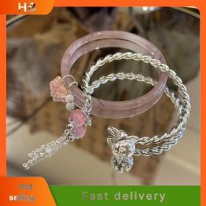 HB Creative Chinese Style Retro Tassel Bells Bangle For Women Girl Fashion Sweet Cute Bracelet Kawaii Beauty Bracelet