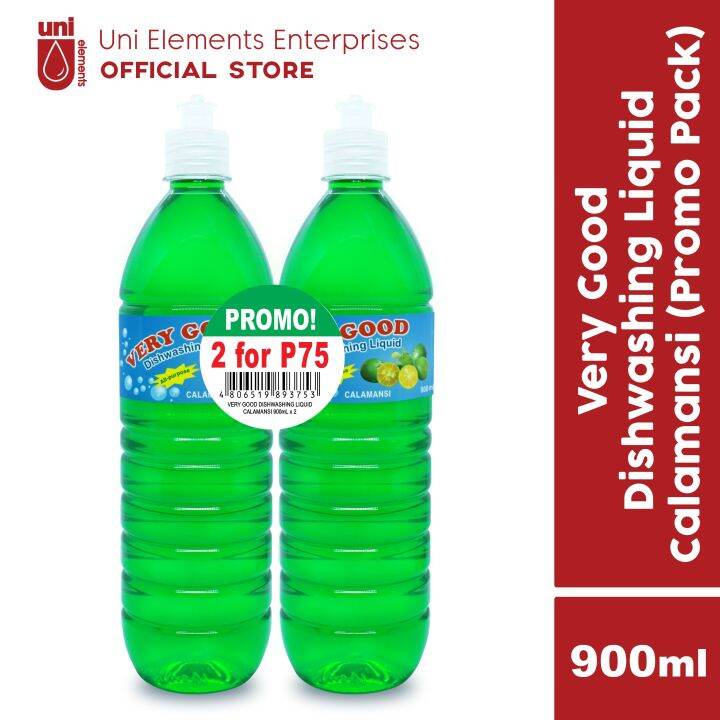 Very Good Dishwashing Liquid Calamansi (Promo Pack)  900ml