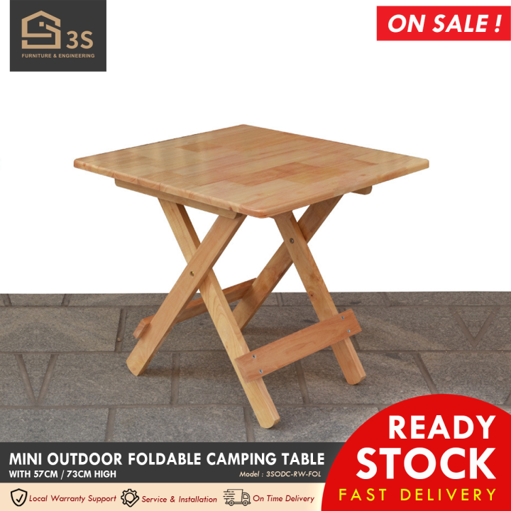 [3S FURNITURE] Outdoor Rubberwood Camping and Lightweight Foldable