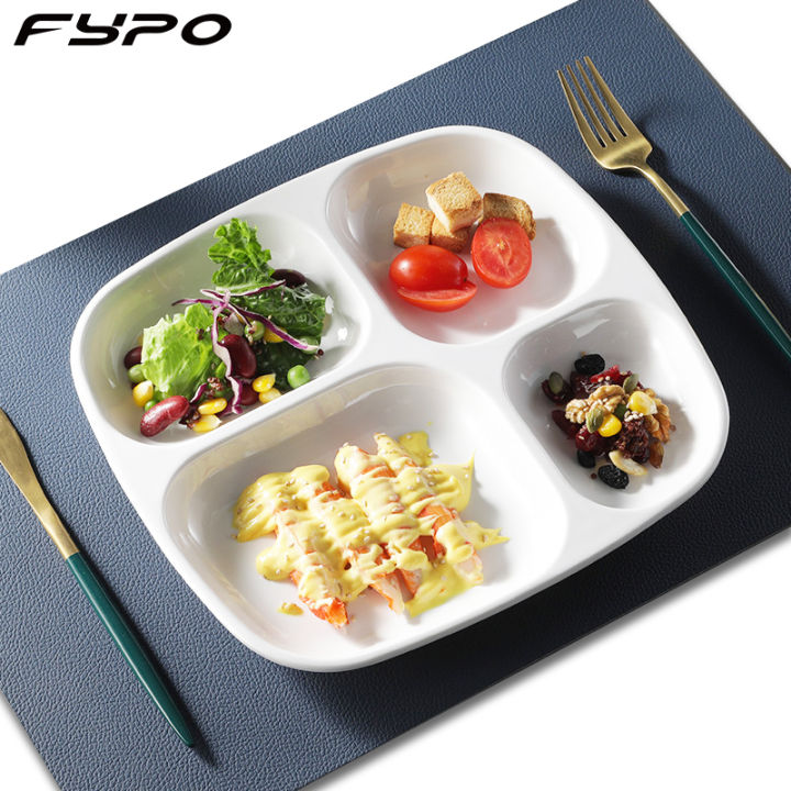 Fypo Melamine Foods Tray Plastic serving Tray School canteen restaurant