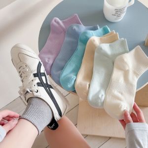 COMBO 5 ĐÔI Vớ Tất cotton cổ lửng loại đẹp 15 màu phong cách đơn giản năng động.